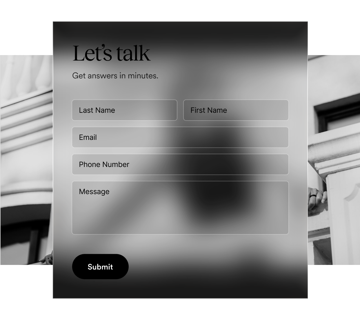 Capture leads<br>with form.