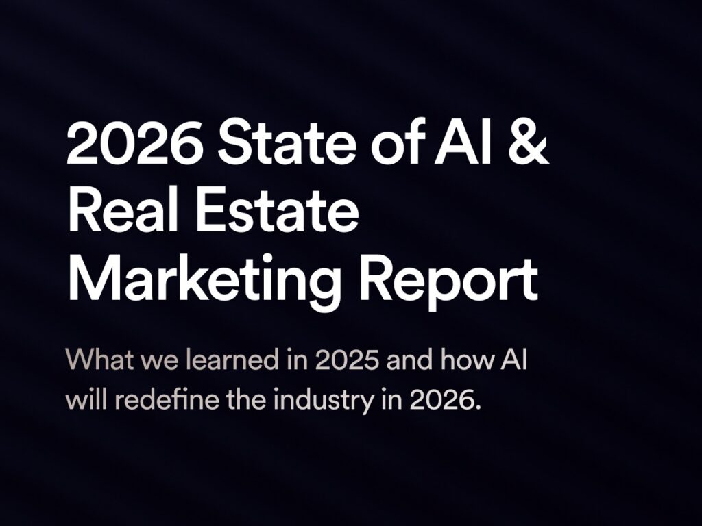 Cover image for the 2026 State of AI and Real Estate Marketing Report highlighting how artificial intelligence is shaping real estate marketing