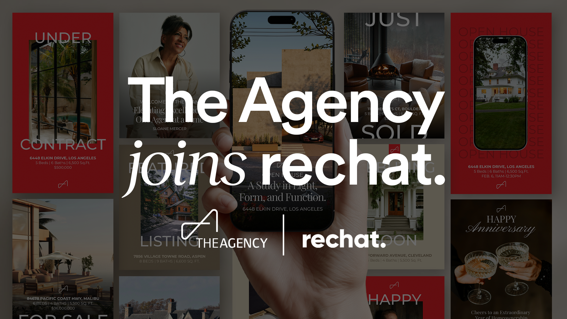 The Agency partners with Rechat to power agent first marketing, AI, and transaction workflows across its global luxury boutique brokerage